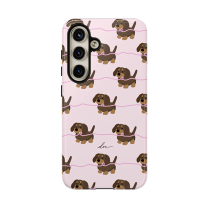 Pink Dachshund Samsung Case