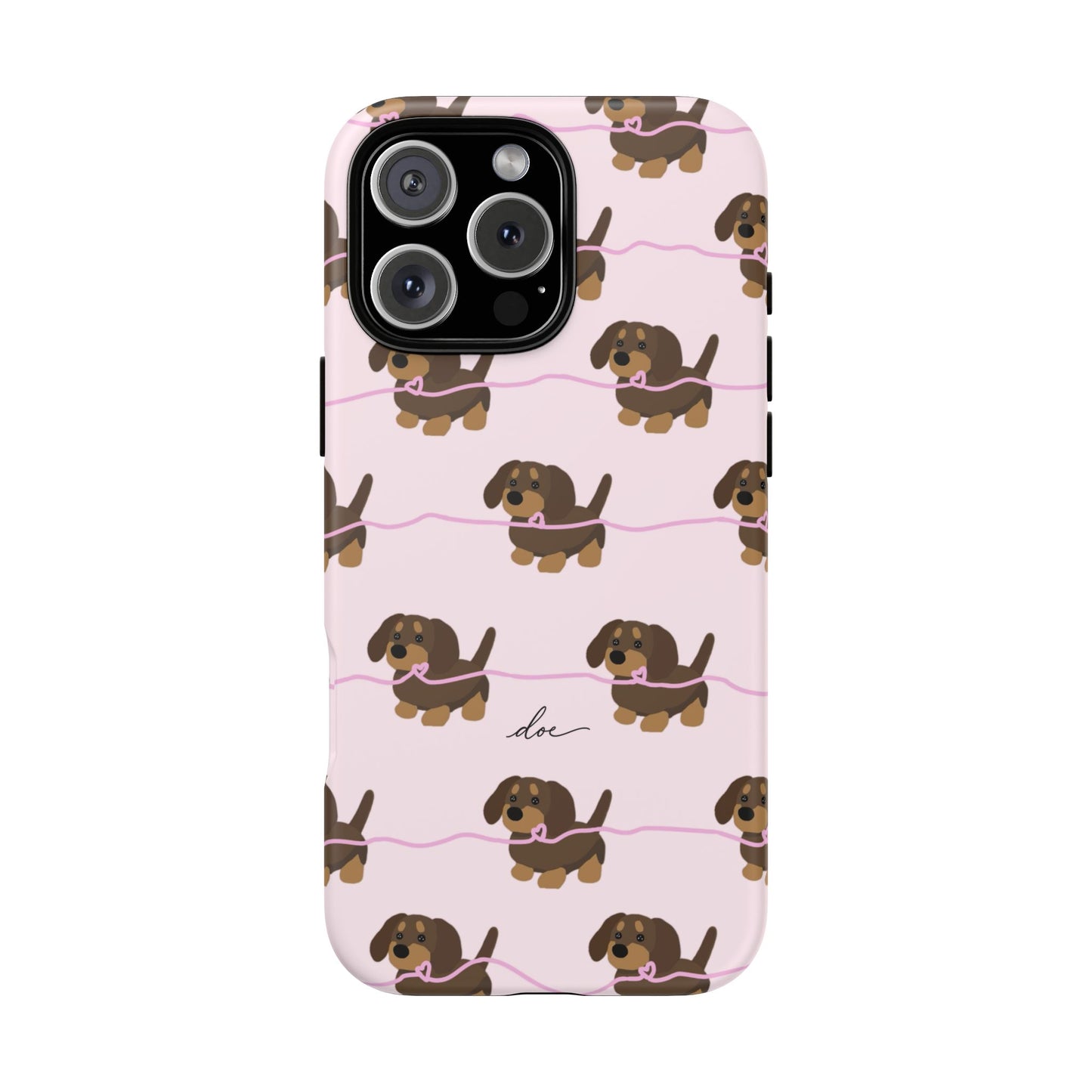 Pink Dachshunds iPhone Case