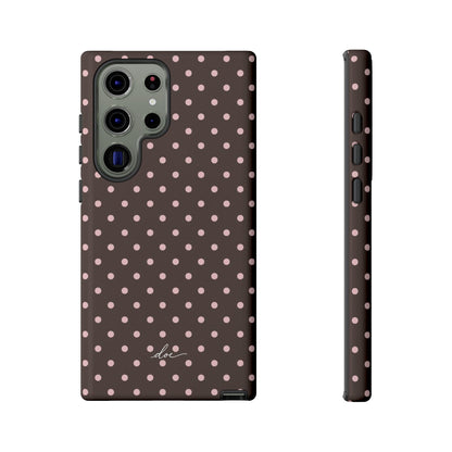 Brown Polka Dot Samsung Case