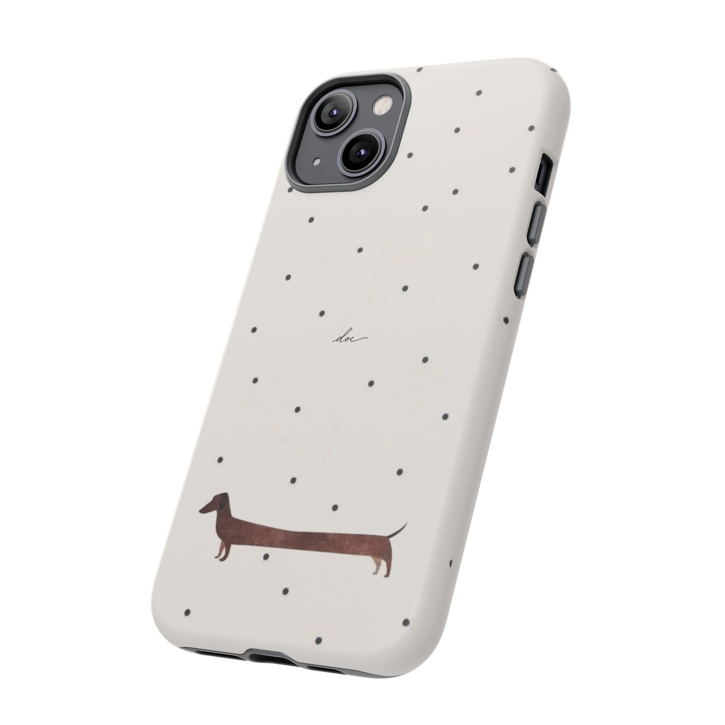 Polka Dachshund iPhone Case