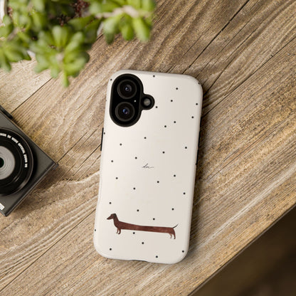 Polka Dachshund iPhone Case