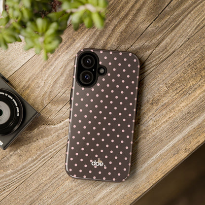 Brown Polka Dot iPhone Case