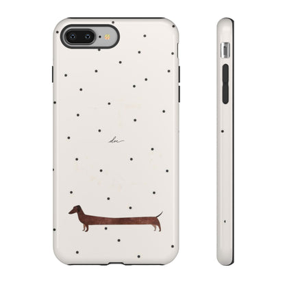 Polka Dachshund iPhone Case