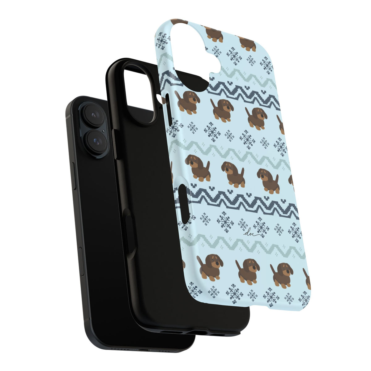 Christmas Dachshunds iPhone Case