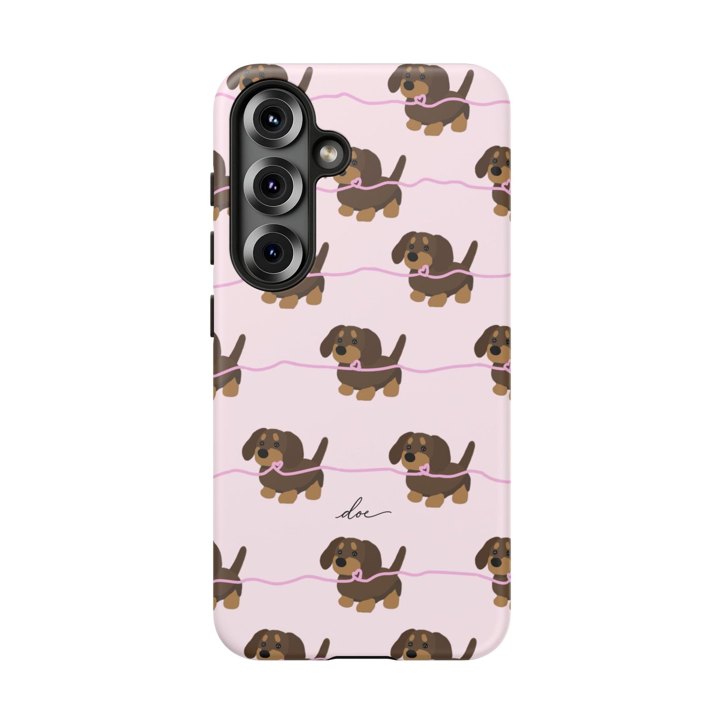 Pink Dachshund Samsung Case