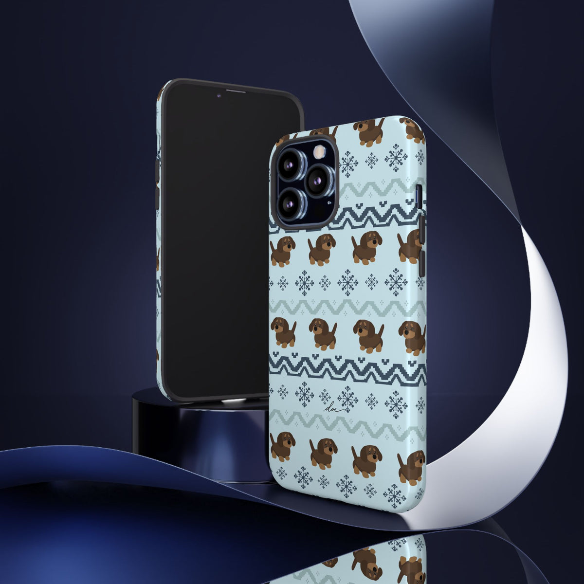 Christmas Dachshunds iPhone Case