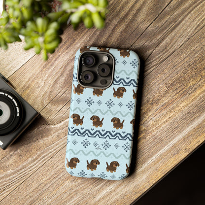 Christmas Dachshunds iPhone Case