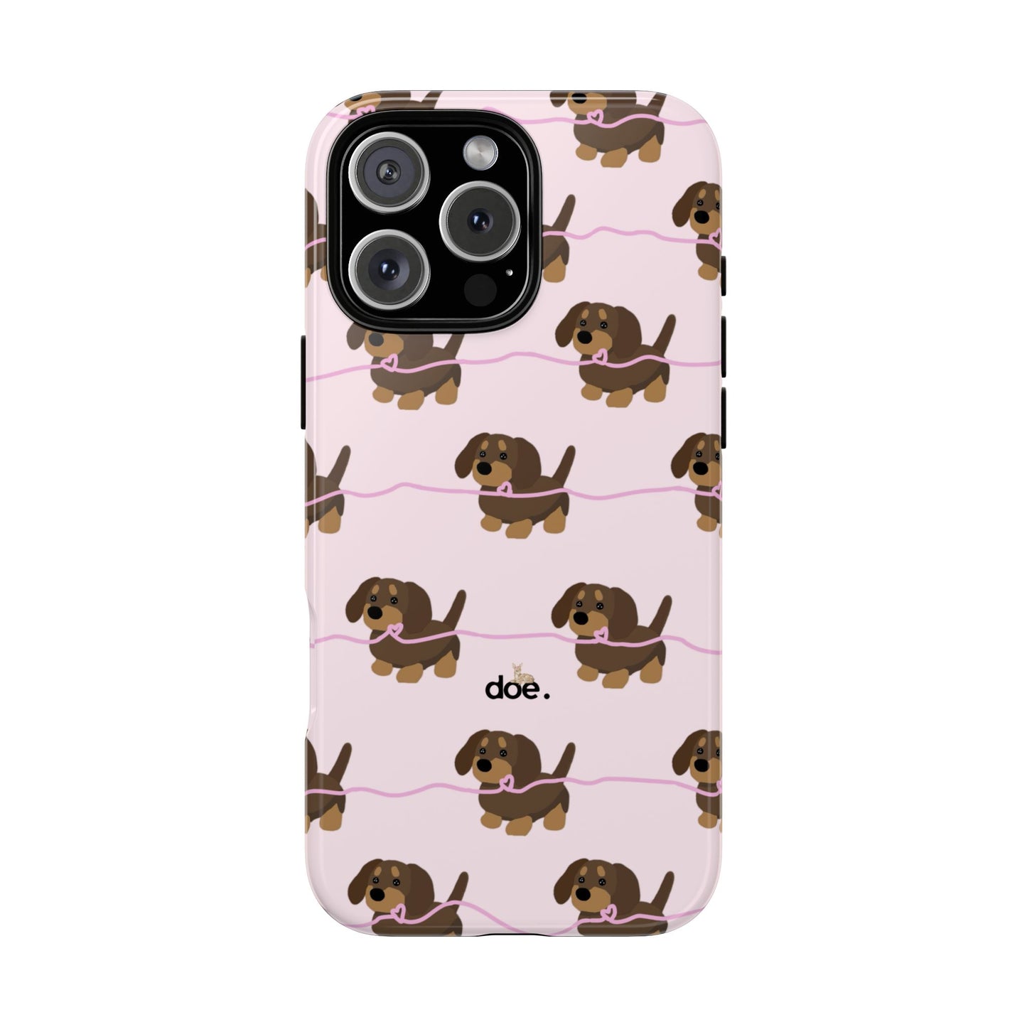 Pink Dachshunds iPhone Case