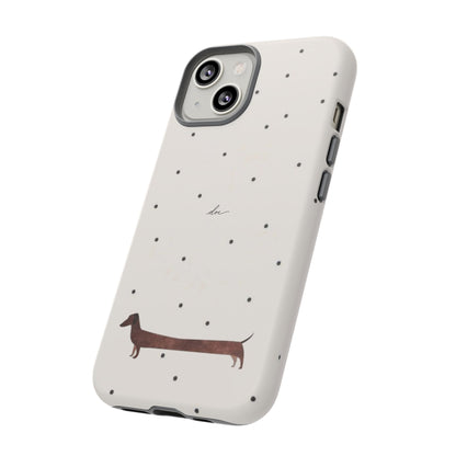 Polka Dachshund iPhone Case
