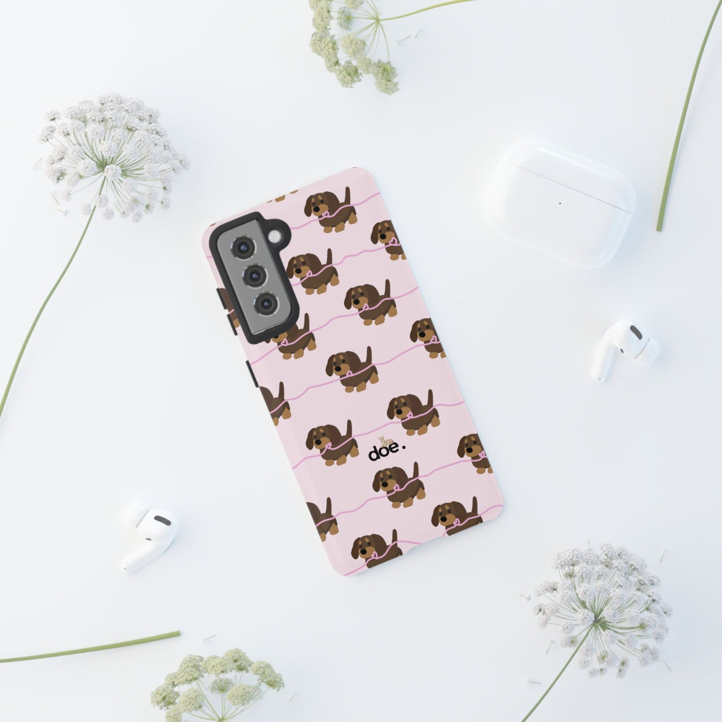 Pink Dachshund Samsung Case