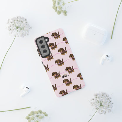Pink Dachshund Samsung Case