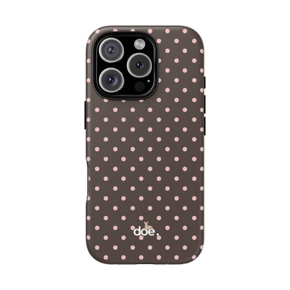 Brown Polka Dot iPhone Case