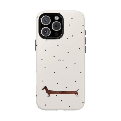 Polka Dachshund iPhone Case