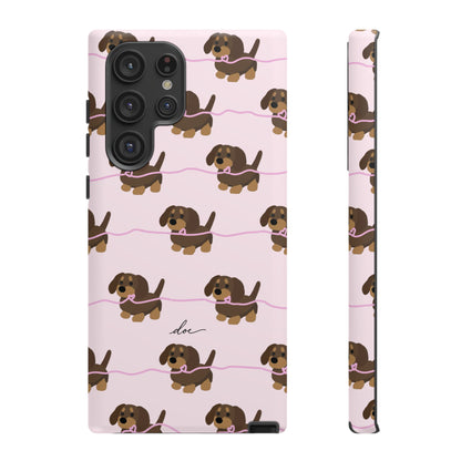 Pink Dachshund Samsung Case