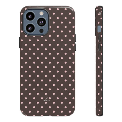 Brown Polka Dot iPhone Case