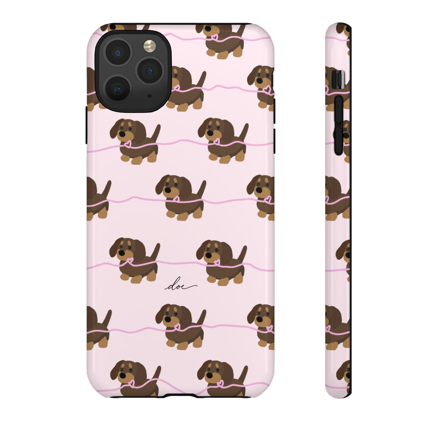 Pink Dachshunds iPhone Case