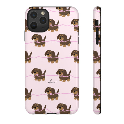 Pink Dachshunds iPhone Case