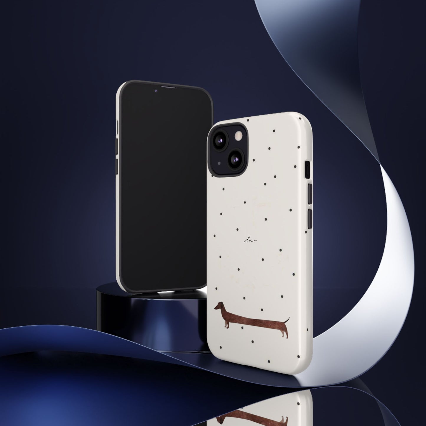 Polka Dachshund iPhone Case
