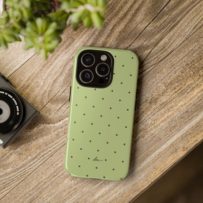 Polka Greens iPhone Case
