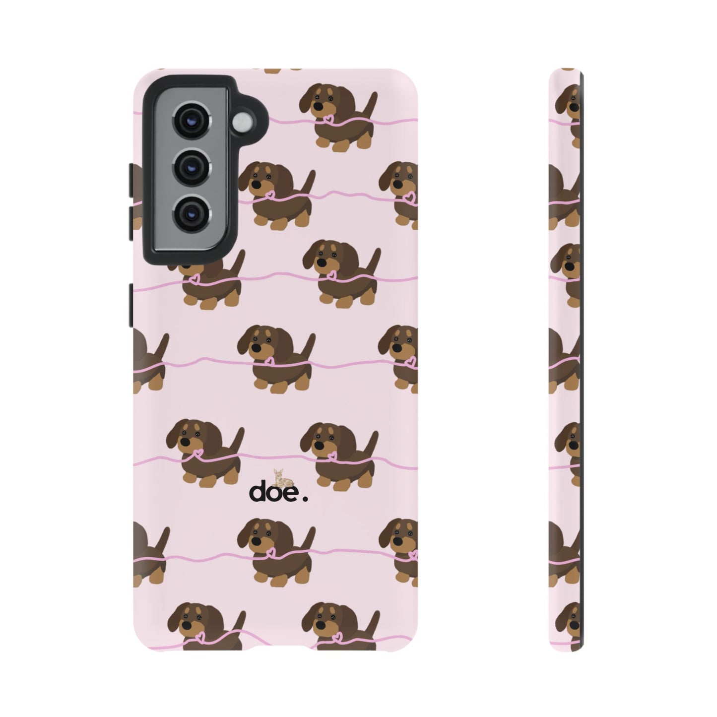 Pink Dachshund Samsung Case