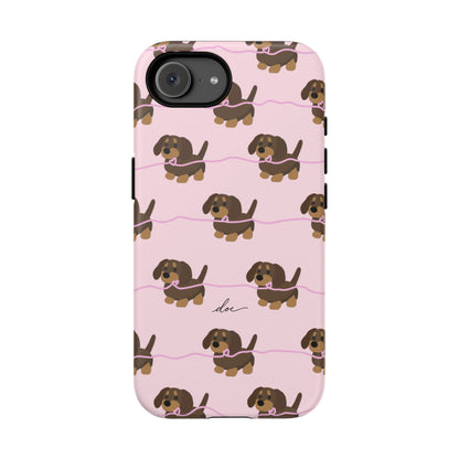Pink Dachshunds iPhone Case