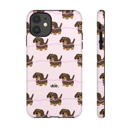 Pink Dachshunds iPhone Case