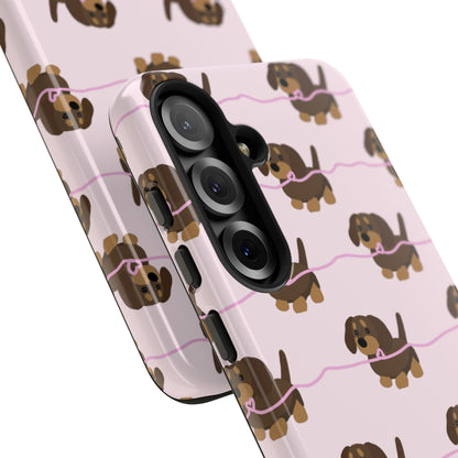 Pink Dachshund Samsung Case