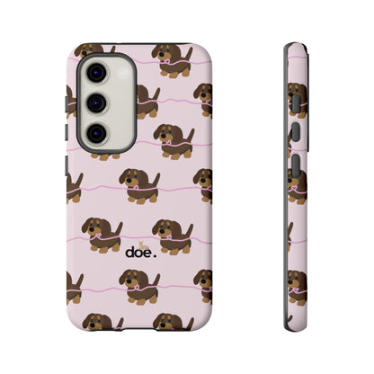 Pink Dachshund Samsung Case