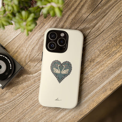 Swan Hearts iPhone Case