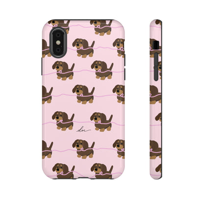 Pink Dachshunds iPhone Case
