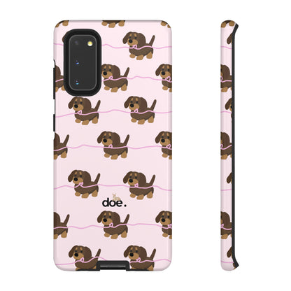 Pink Dachshund Samsung Case