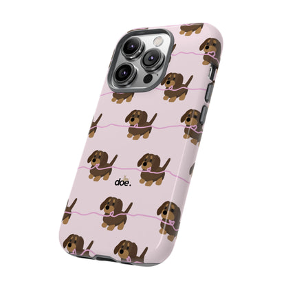 Pink Dachshunds iPhone Case