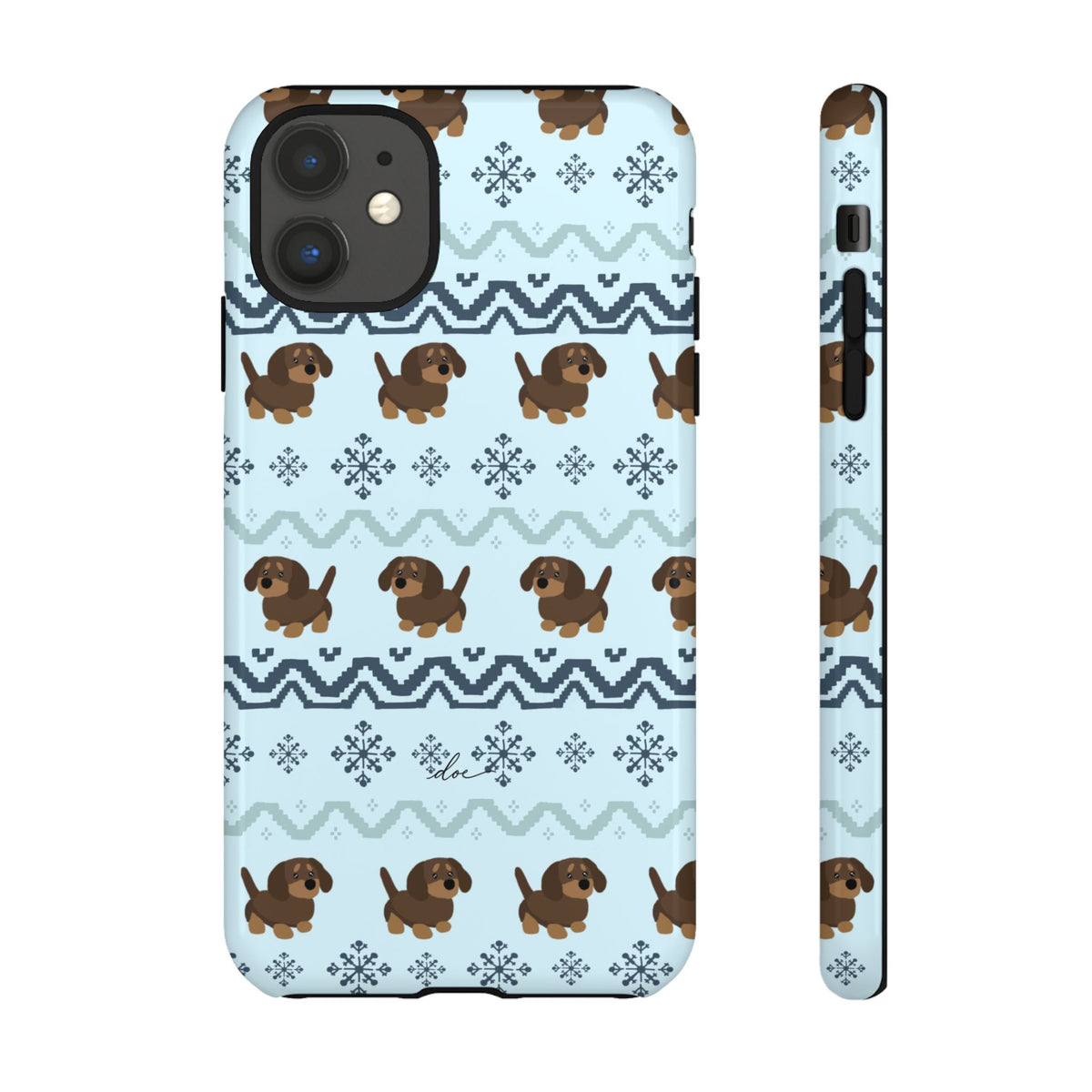 Christmas Dachshunds iPhone Case