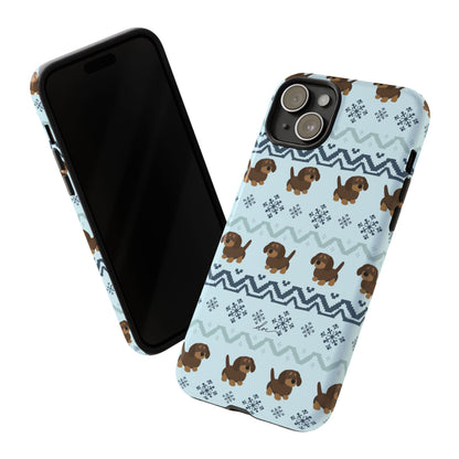 Christmas Dachshunds iPhone Case