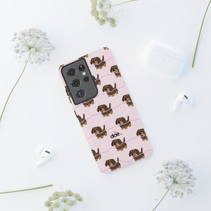 Pink Dachshund Samsung Case