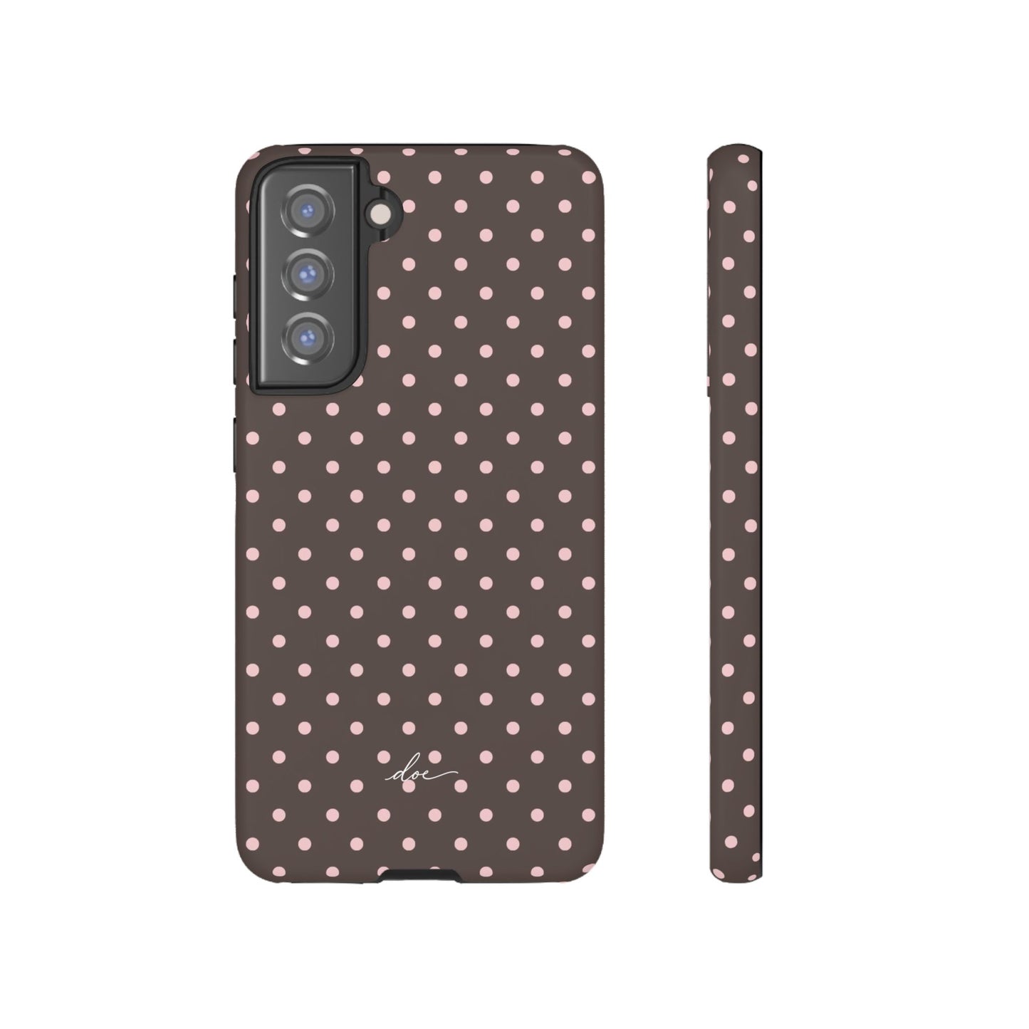 Brown Polka Dot Samsung Case