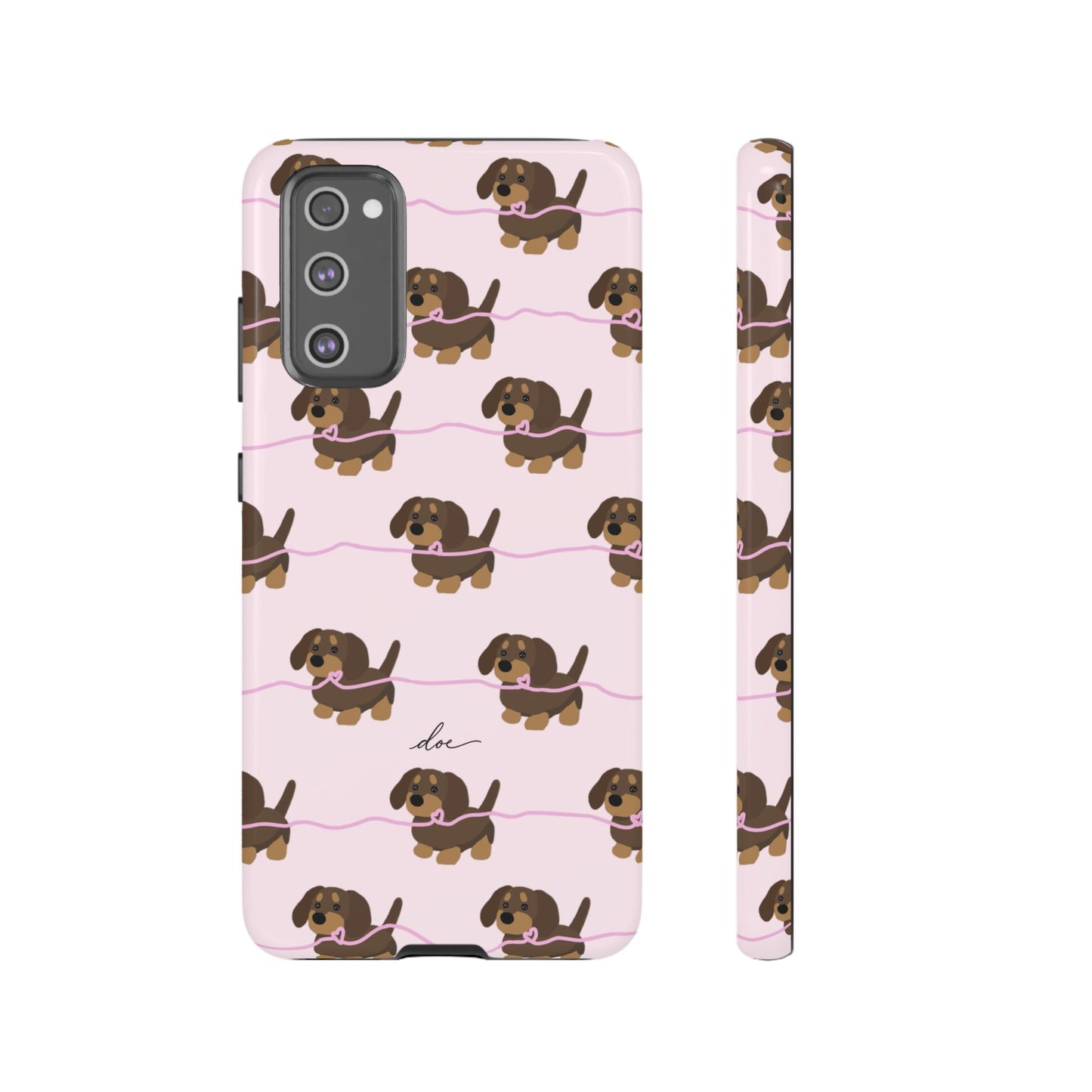 Pink Dachshund Samsung Case