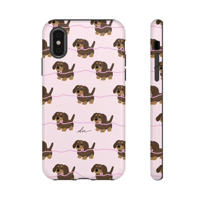 Pink Dachshunds iPhone Case