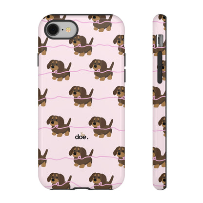 Pink Dachshunds iPhone Case