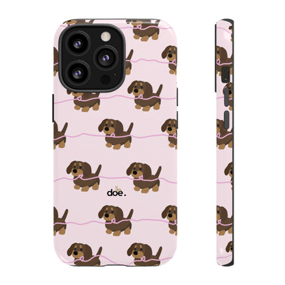 Pink Dachshunds iPhone Case