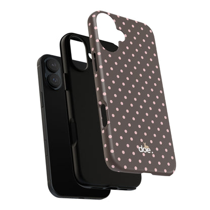 Brown Polka Dot iPhone Case