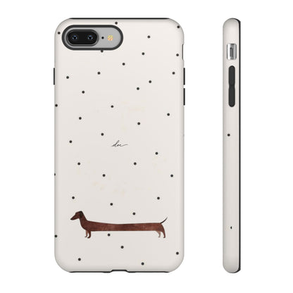 Polka Dachshund iPhone Case