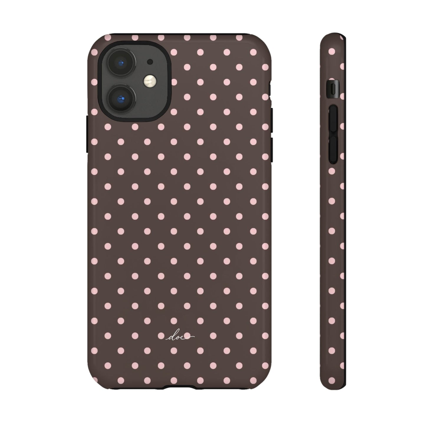 Brown Polka Dot iPhone Case