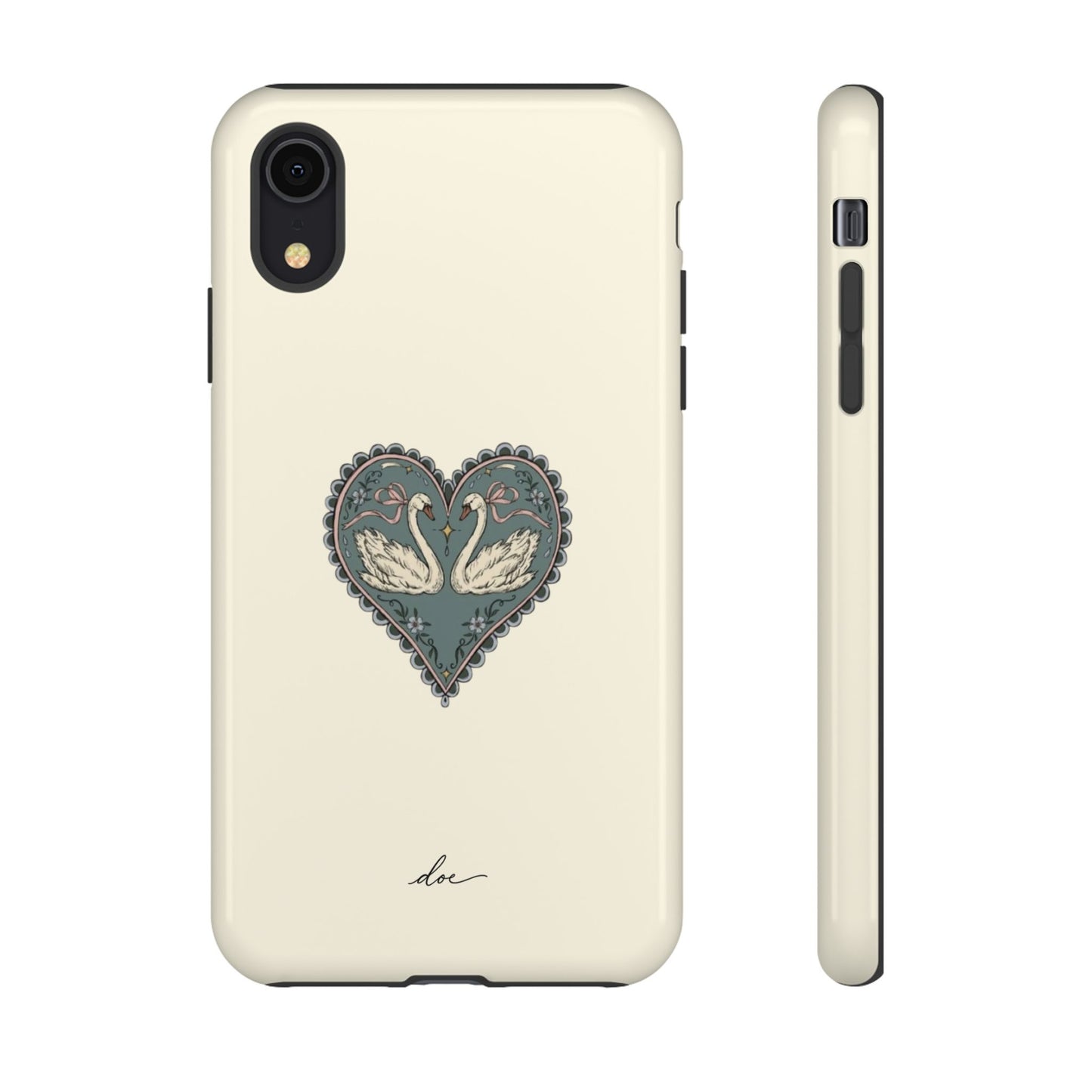 Swan Hearts iPhone Case