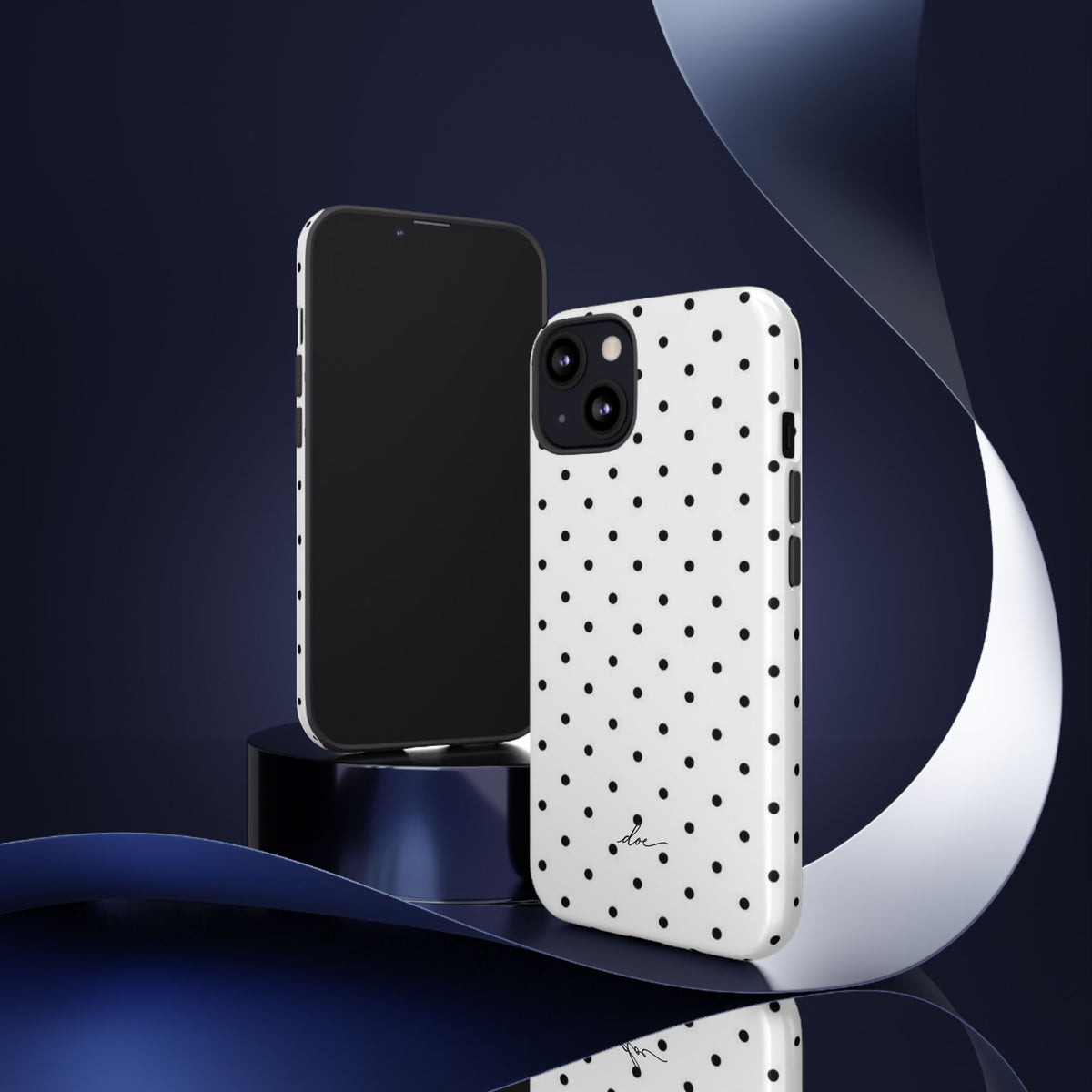 White Polka Dot iPhone Case
