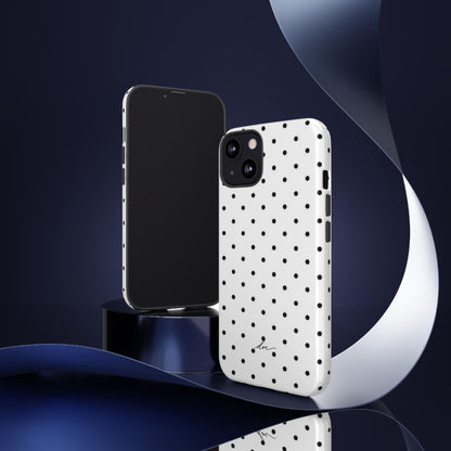 White Polka Dot iPhone Case
