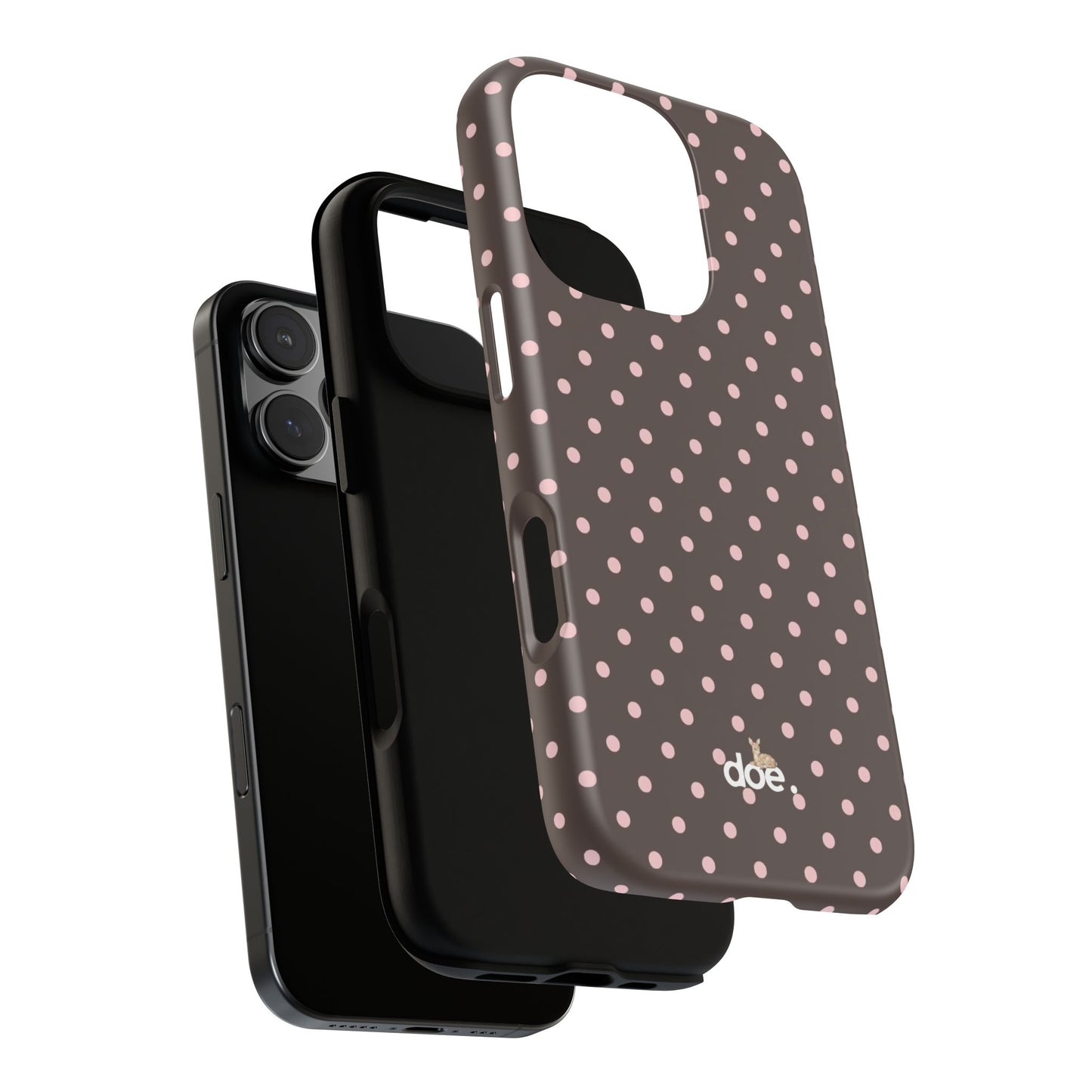 Brown Polka Dot iPhone Case