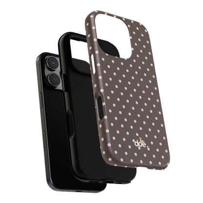 Brown Polka Dot iPhone Case