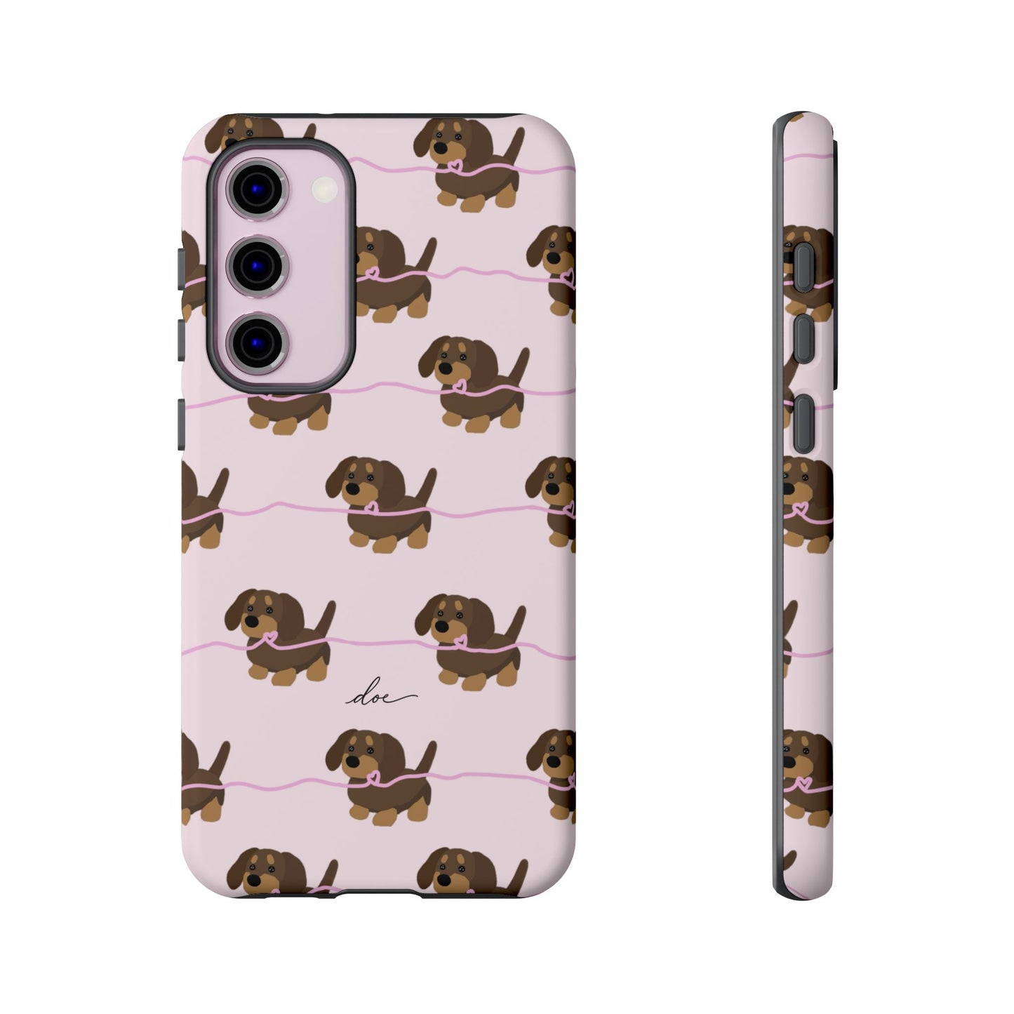 Pink Dachshund Samsung Case