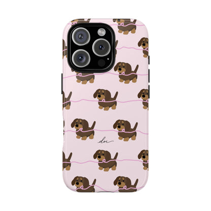 Pink Dachshunds iPhone Case